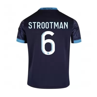 Kinder Fußball Kevin Strootman #6 Auswärtstrikot Dunkelheit Trikot 2020/21 Hemd