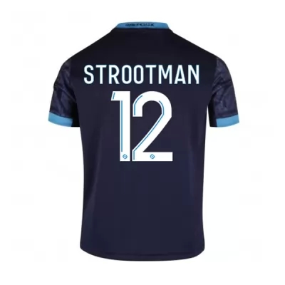 Kinder Fußball Kevin Strootman #12 Auswärtstrikot Dunkelheit Trikot 2020/21 Hemd