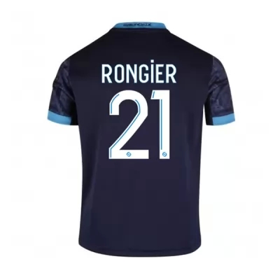 Kinder Fußball Valentin Rongier #21 Auswärtstrikot Dunkelheit Trikot 2020/21 Hemd