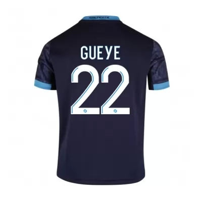 Kinder Fußball Pape Gueye #22 Auswärtstrikot Dunkelheit Trikot 2020/21 Hemd