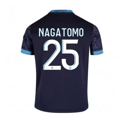 Kinder Fußball Yuto Nagatomo #25 Auswärtstrikot Dunkelheit Trikot 2020/21 Hemd