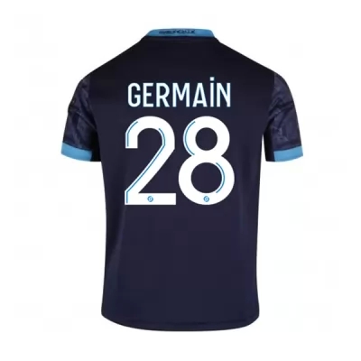 Kinder Fußball Valere Germain #28 Auswärtstrikot Dunkelheit Trikot 2020/21 Hemd
