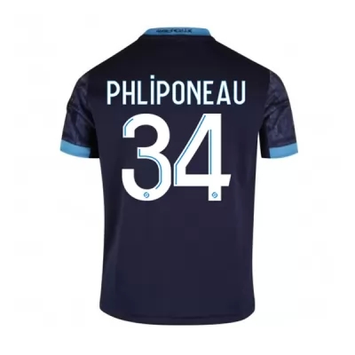 Kinder Fußball Alexandre Phliponeau #34 Auswärtstrikot Dunkelheit Trikot 2020/21 Hemd