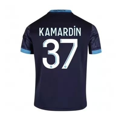 Kinder Fußball Aaron Kamardin #37 Auswärtstrikot Dunkelheit Trikot 2020/21 Hemd