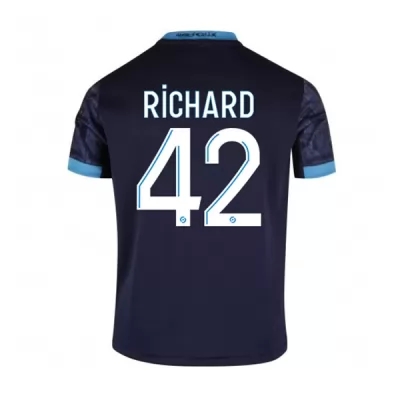 Kinder Fußball Richecard Richard #42 Auswärtstrikot Dunkelheit Trikot 2020/21 Hemd