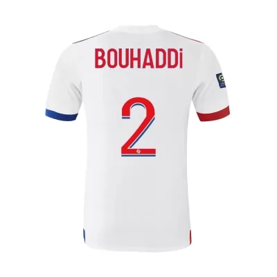 Kinder Fußball Sarah Bouhaddi #2 Heimtrikot Weiß Trikot 2020/21 Hemd