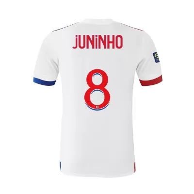 Kinder Fußball Juninho Pernambucano #8 Heimtrikot Weiß Trikot 2020/21 Hemd