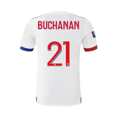 Kinder Fußball Kadeisha Buchanan #21 Heimtrikot Weiß Trikot 2020/21 Hemd