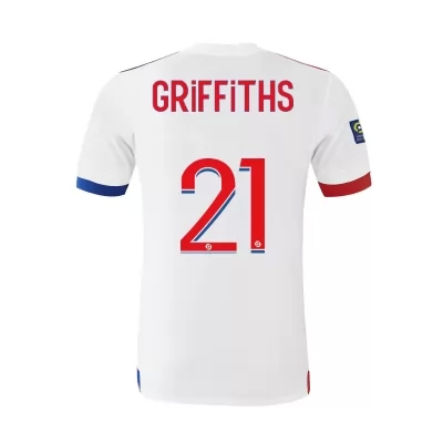 Kinder Fußball Reo Griffiths #21 Heimtrikot Weiß Trikot 2020/21 Hemd