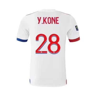 Kinder Fußball Youssouf Kone #28 Heimtrikot Weiß Trikot 2020/21 Hemd