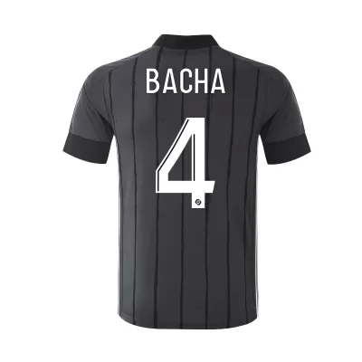 Kinder Fußball Selma Bacha #4 Auswärtstrikot Grau Trikot 2020/21 Hemd