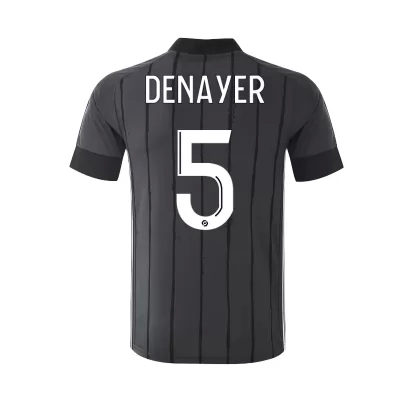 Kinder Fußball Jason Denayer #5 Auswärtstrikot Grau Trikot 2020/21 Hemd