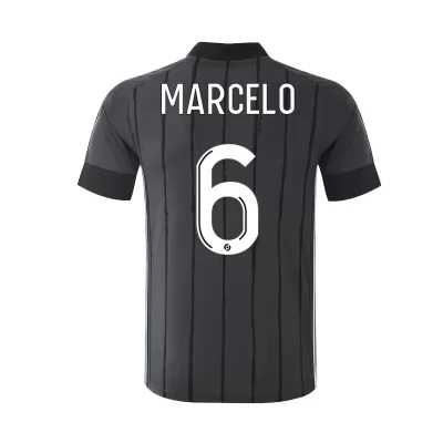 Kinder Fußball Marcelo #6 Auswärtstrikot Grau Trikot 2020/21 Hemd