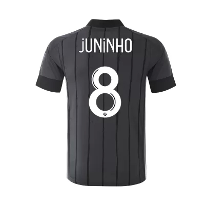 Kinder Fußball Juninho Pernambucano #8 Auswärtstrikot Grau Trikot 2020/21 Hemd