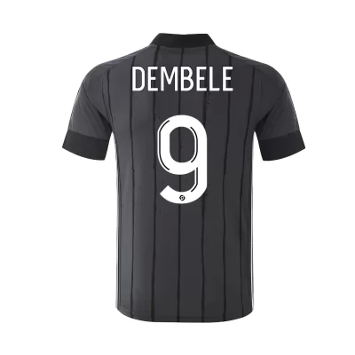 Kinder Fußball Moussa Dembele #9 Auswärtstrikot Grau Trikot 2020/21 Hemd