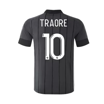 Kinder Fußball Bertrand Traore #10 Auswärtstrikot Grau Trikot 2020/21 Hemd