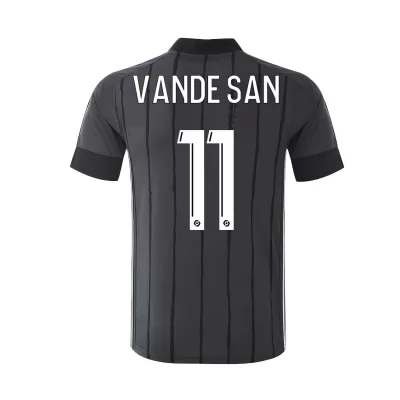 Kinder Fußball Shanice Van De Sanden #11 Auswärtstrikot Grau Trikot 2020/21 Hemd