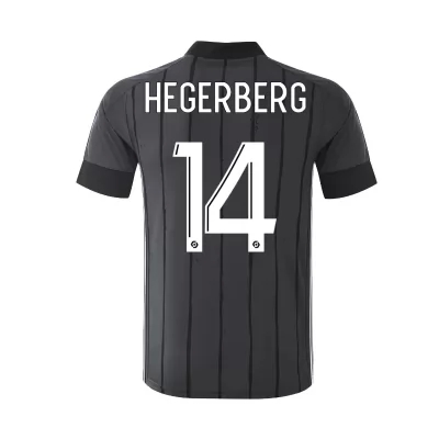 Kinder Fußball Ada Hegerberg #14 Auswärtstrikot Grau Trikot 2020/21 Hemd