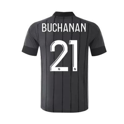Kinder Fußball Kadeisha Buchanan #21 Auswärtstrikot Grau Trikot 2020/21 Hemd