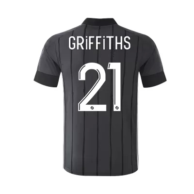 Kinder Fußball Reo Griffiths #21 Auswärtstrikot Grau Trikot 2020/21 Hemd