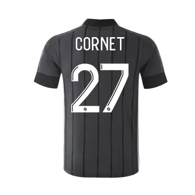 Kinder Fußball Maxwel Cornet #27 Auswärtstrikot Grau Trikot 2020/21 Hemd