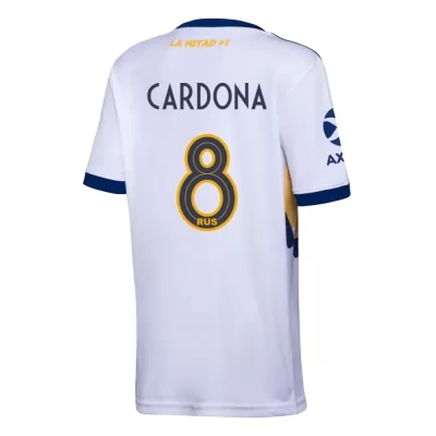 Kinder Fußball Edwin Cardona #8 Auswärtstrikot Weiß Trikot 2020/21 Hemd