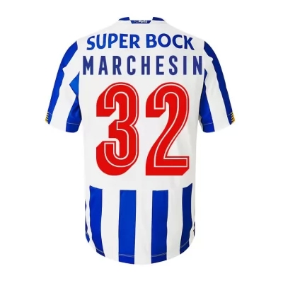 Kinder Fußball Agustin Marchesin #32 Heimtrikot Weiß Blau Trikot 2020/21 Hemd