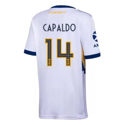 Kinder Fußball Nicolas Capaldo #14 Auswärtstrikot Weiß Trikot 2020/21 Hemd