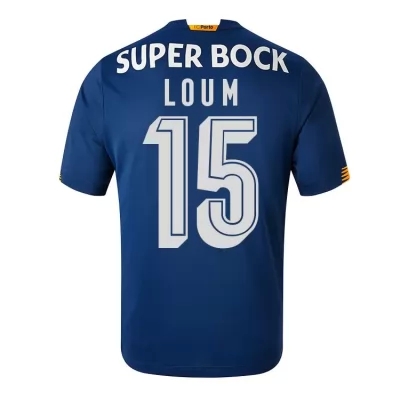 Kinder Fußball Mamadou Loum #15 Auswärtstrikot Kobaltblau Trikot 2020/21 Hemd