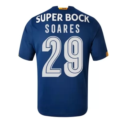 Kinder Fußball Tiquinho Soares #29 Auswärtstrikot Kobaltblau Trikot 2020/21 Hemd