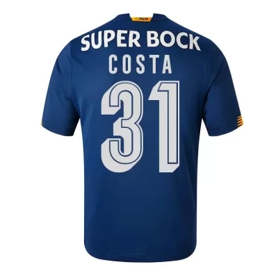 Kinder Fußball Diogo Costa #31 Auswärtstrikot Kobaltblau Trikot 2020/21 Hemd