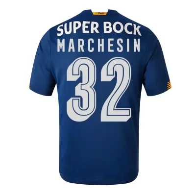 Kinder Fußball Agustin Marchesin #32 Auswärtstrikot Kobaltblau Trikot 2020/21 Hemd