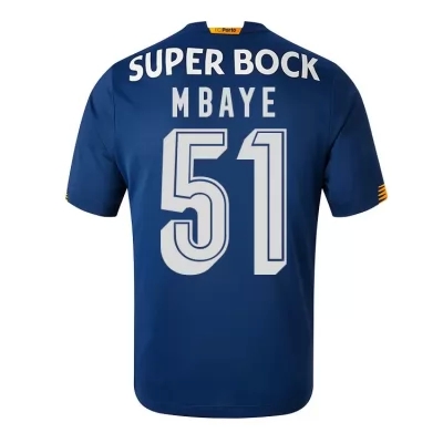 Kinder Fußball Mouhamed Mbaye #51 Auswärtstrikot Kobaltblau Trikot 2020/21 Hemd