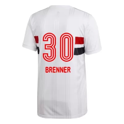 Kinder Fußball Brenner #30 Heimtrikot Weiß Trikot 2020/21 Hemd