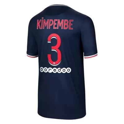 Kinder Fußball Presnel Kimpembe #3 Heimtrikot Dunkelheit Trikot 2020/21 Hemd