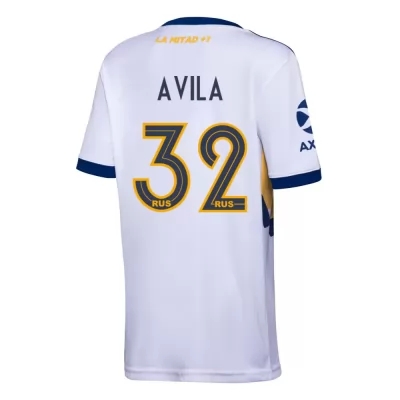 Kinder Fußball Gaston Avila #32 Auswärtstrikot Weiß Trikot 2020/21 Hemd