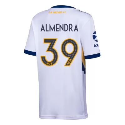 Kinder Fußball Agustin Almendra #39 Auswärtstrikot Weiß Trikot 2020/21 Hemd