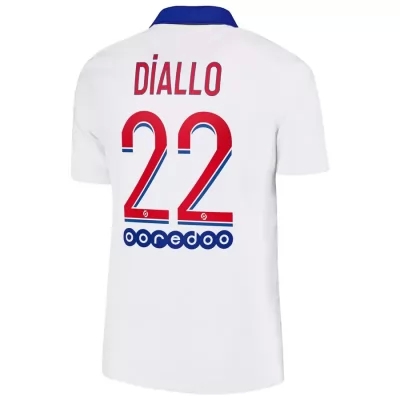 Kinder Fußball Abdou Diallo #22 Auswärtstrikot Weiß Trikot 2020/21 Hemd