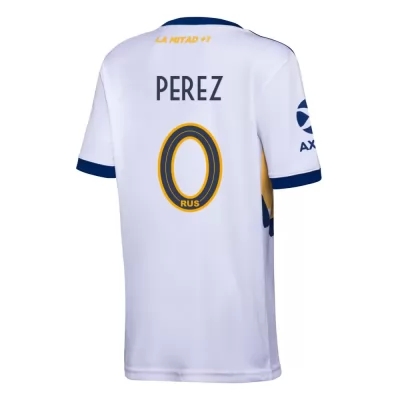 Kinder Fußball Sebastian Perez #0 Auswärtstrikot Weiß Trikot 2020/21 Hemd