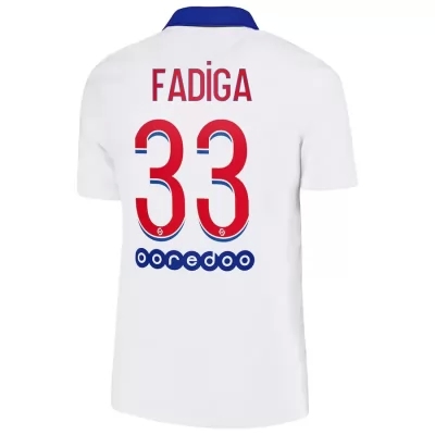 Kinder Fußball Bandiougou Fadiga #33 Auswärtstrikot Weiß Trikot 2020/21 Hemd