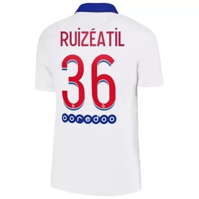 Kinder Fußball Kays Ruiz-atil #36 Auswärtstrikot Weiß Trikot 2020/21 Hemd