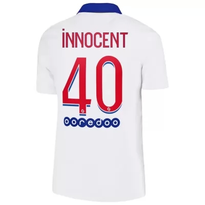 Kinder Fußball Garissone Innocent #40 Auswärtstrikot Weiß Trikot 2020/21 Hemd
