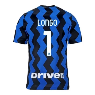 Kinder Fußball Samuele Longo #1 Heimtrikot Blau Schwarz Trikot 2020/21 Hemd