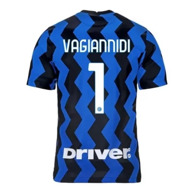 Kinder Fußball Georgios Vagiannidis #1 Heimtrikot Blau Schwarz Trikot 2020/21 Hemd