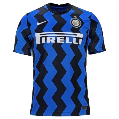 Kinder Fußball Nicolo Barella #23 Heimtrikot Blau Schwarz Trikot 2020/21 Hemd