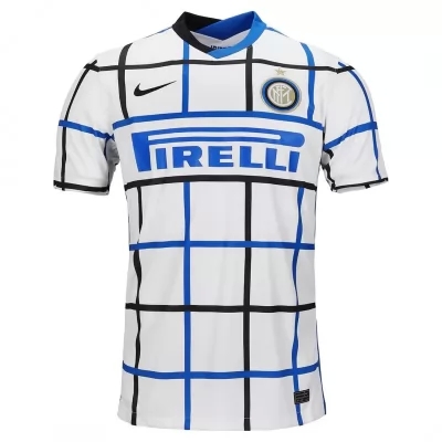 Kinder Fußball Milan Skriniar #37 Auswärtstrikot Weiß Blau Trikot 2020/21 Hemd