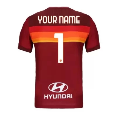 Kinder Fußball Dein Name #1 Heimtrikot Rot Trikot 2020/21 Hemd