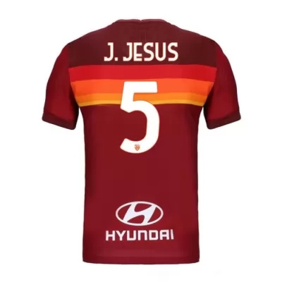 Kinder Fußball Juan Jesus #5 Heimtrikot Rot Trikot 2020/21 Hemd