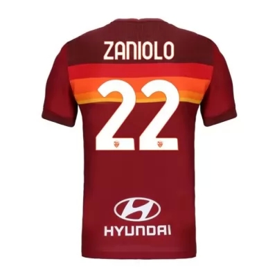Kinder Fußball Nicolo Zaniolo #22 Heimtrikot Rot Trikot 2020/21 Hemd