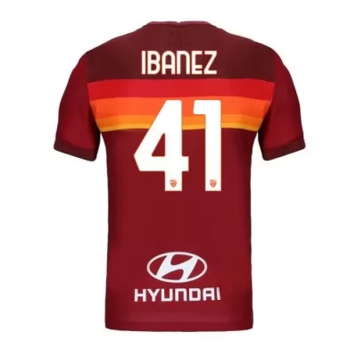 Kinder Fußball Roger Ibanez #41 Heimtrikot Rot Trikot 2020/21 Hemd